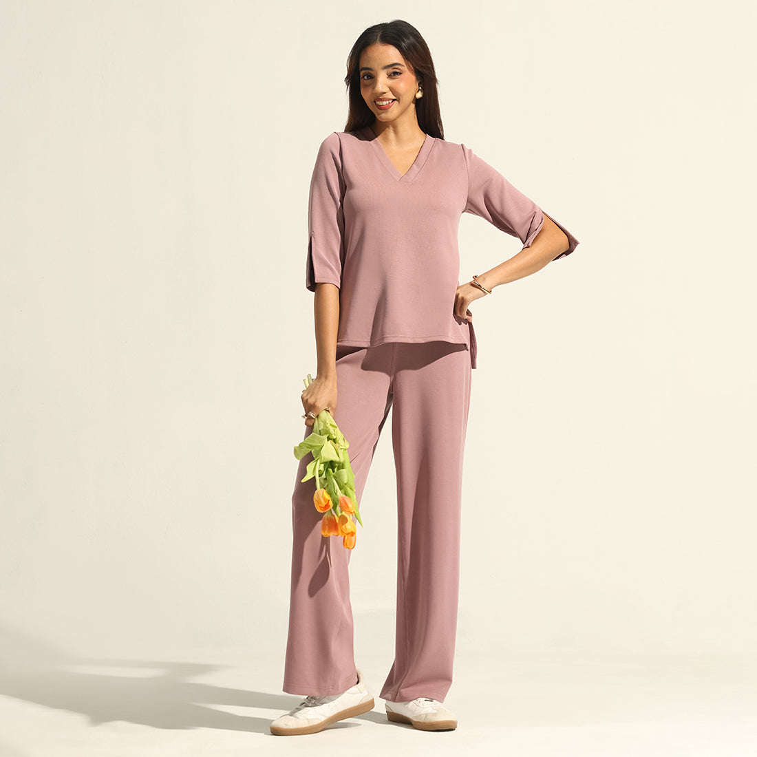 PetalRib™ Wide Leg Pants