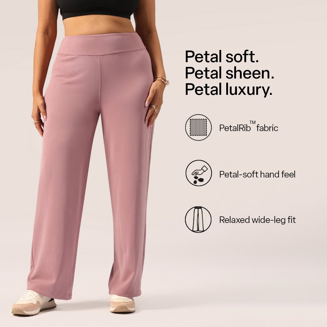 PetalRib™ Wide Leg Pants - BlissClub