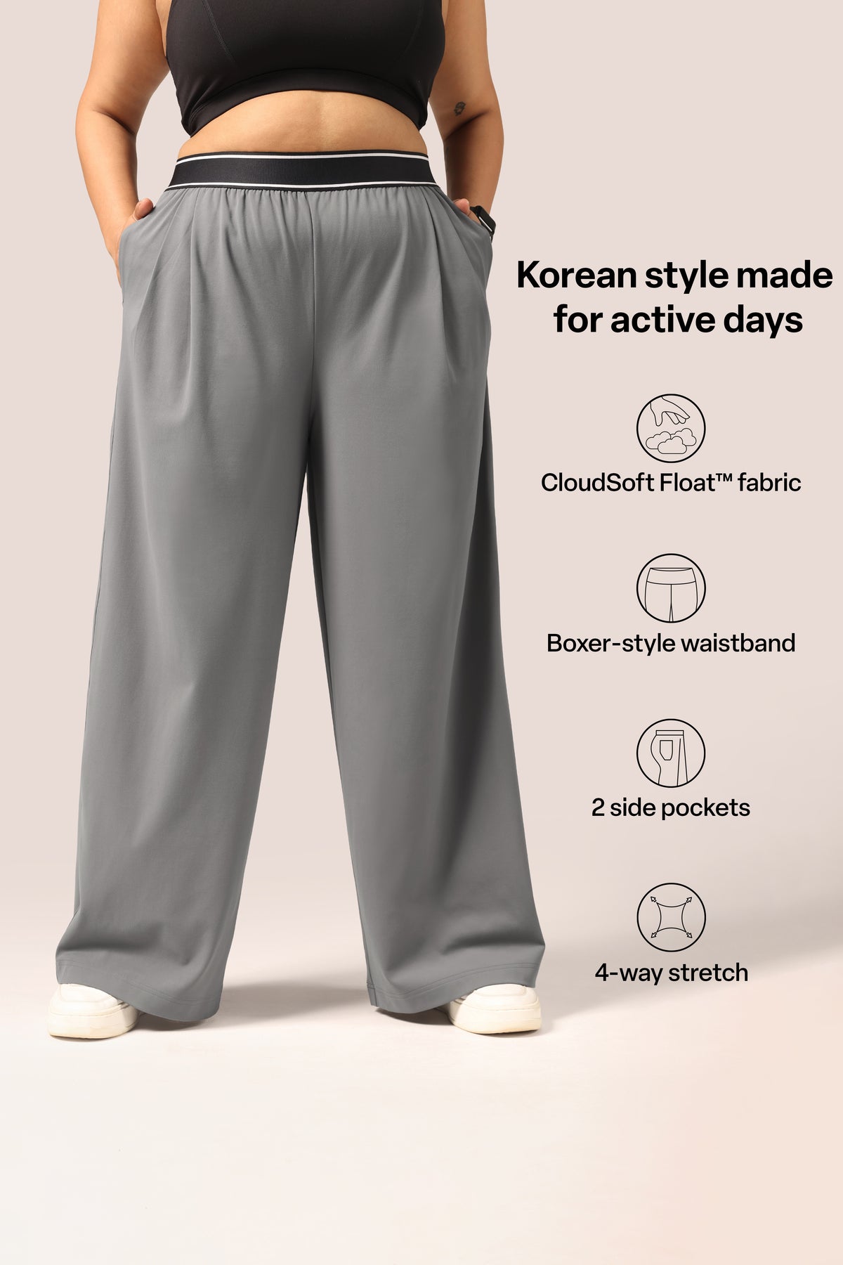 Cloud Korean Active Wide Pants