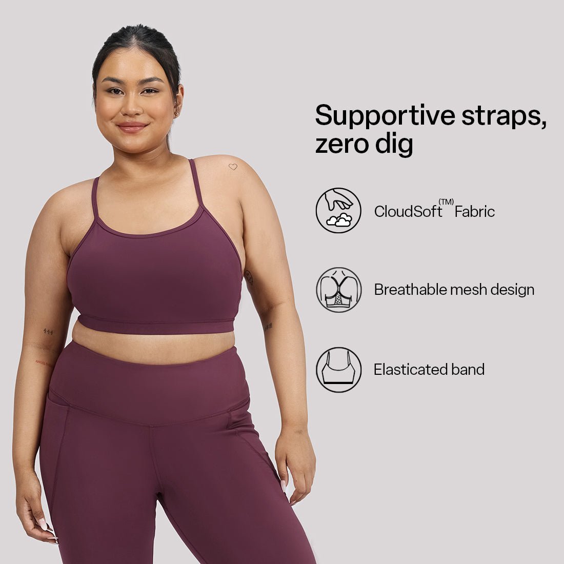 Strappy Racerback Sports Bra - BlissClub