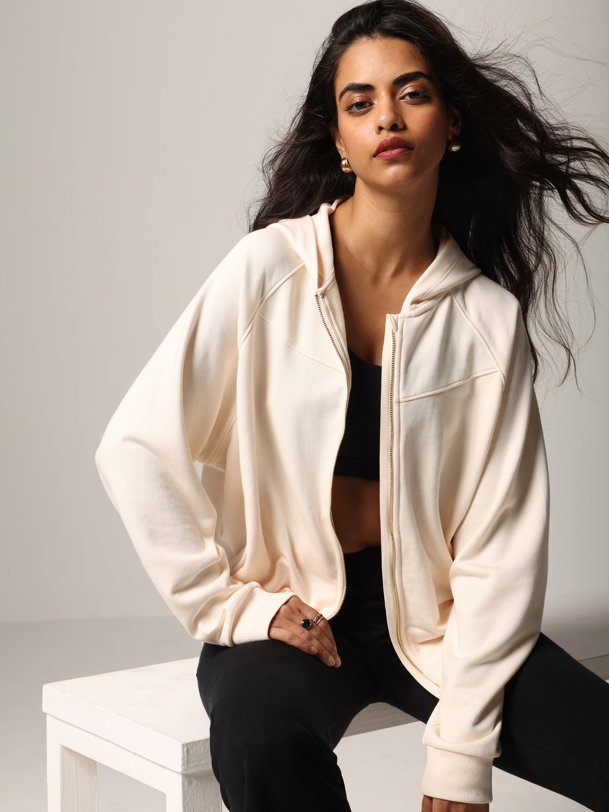 BlissTerry™ Panelled Hoodie