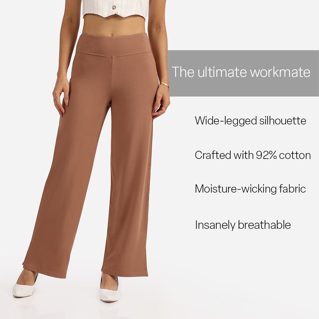 The AM:PM Air Wide Trousers - Cotton - BlissClub