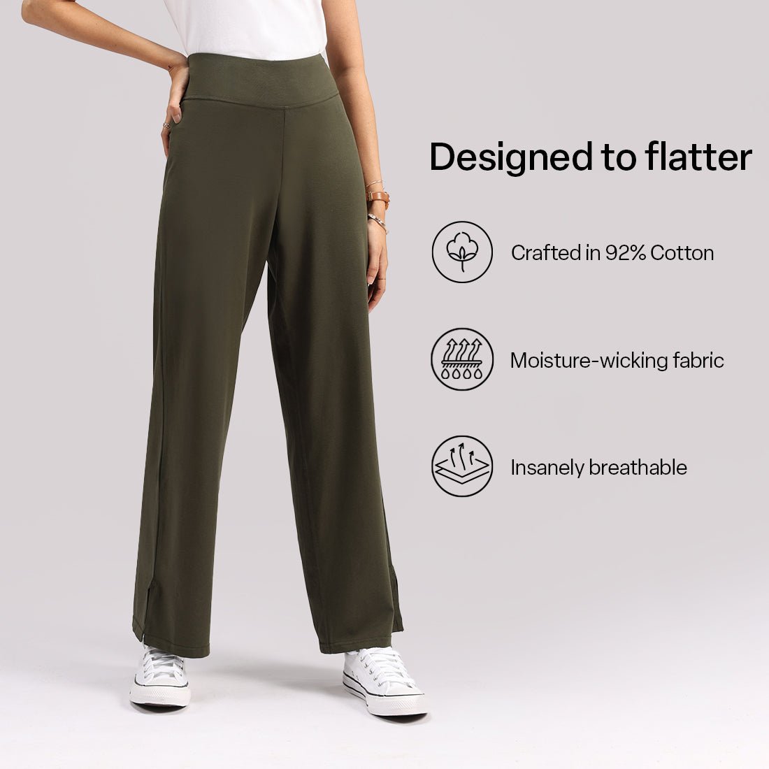 The AM:PM Air Wide Trousers - Cotton - BlissClub