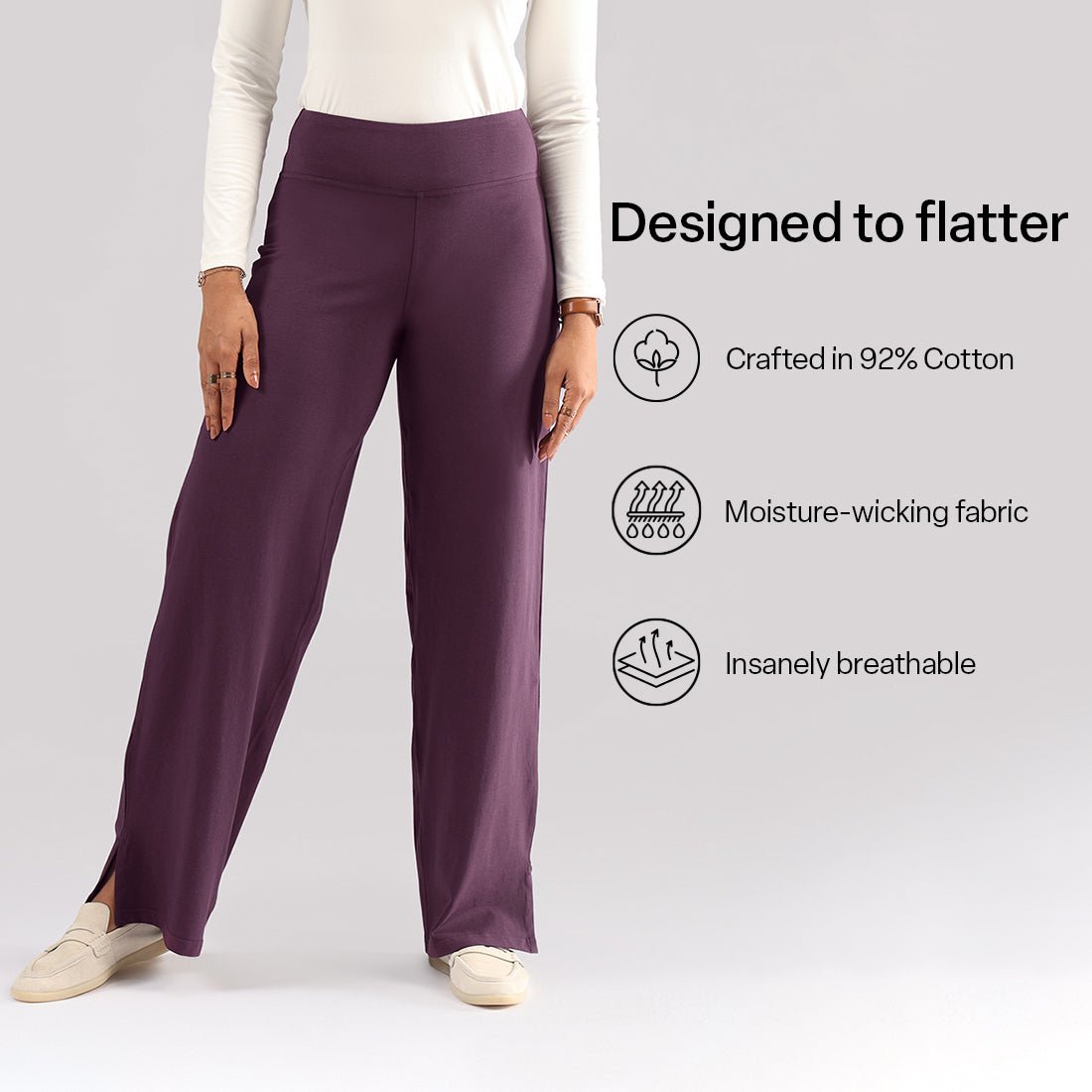 The AM:PM Air Wide Trousers - Cotton - BlissClub