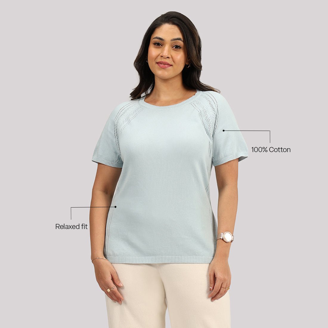 The Move All Day Pointelle Top - BlissClub