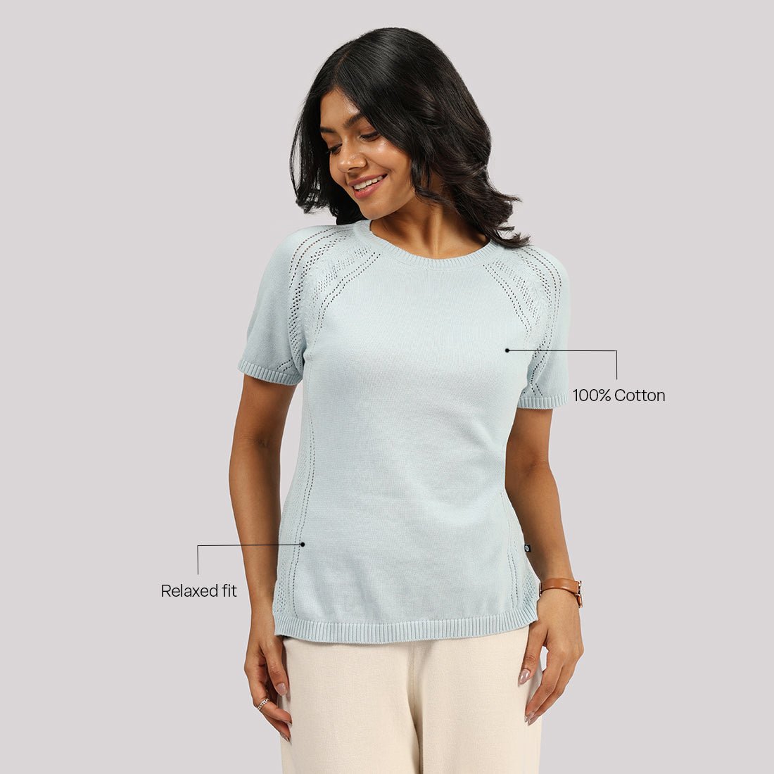 The Move All Day Pointelle Top - BlissClub