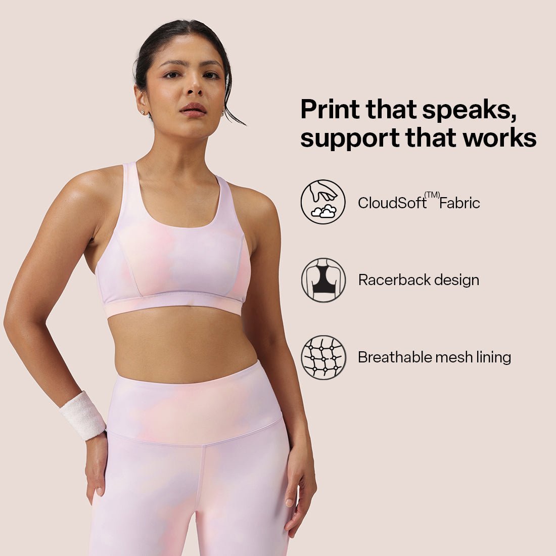 Ultimate Printed Comfort Sports Bra - BlissClub