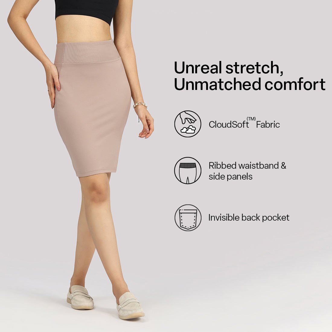 Ultimate Stretch Pencil Skirt - BlissClub