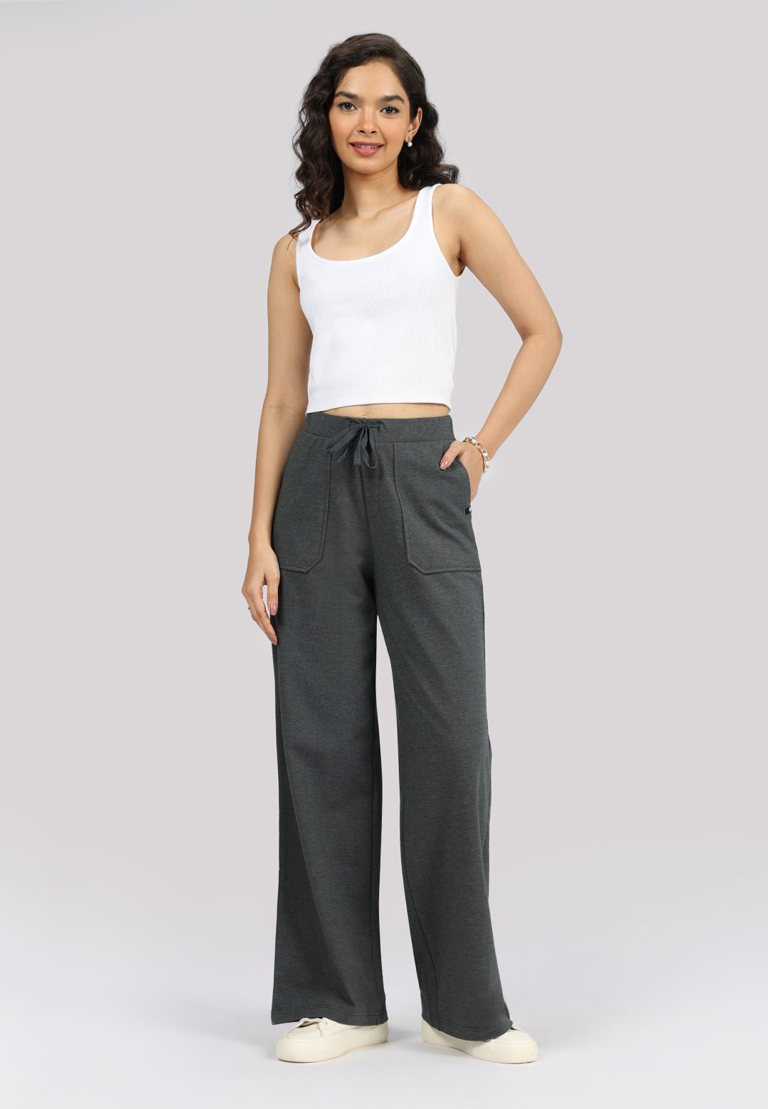 Work-To-Wine Twill Drawstring Pants - BlissClub
