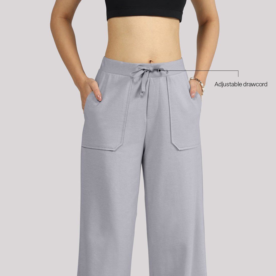 Work-To-Wine Twill Drawstring Pants - BlissClub