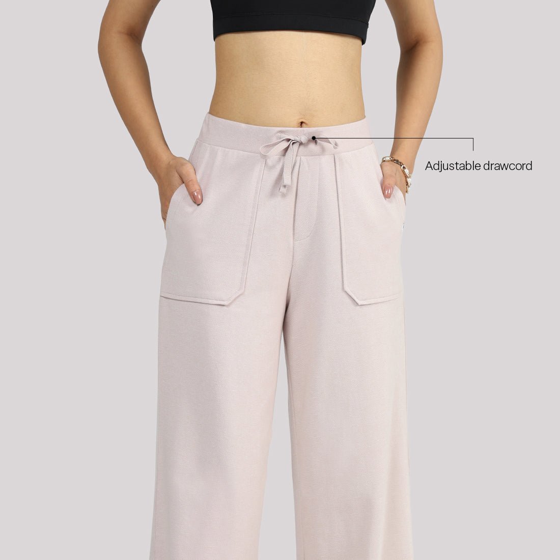 Work-To-Wine Twill Drawstring Pants - BlissClub