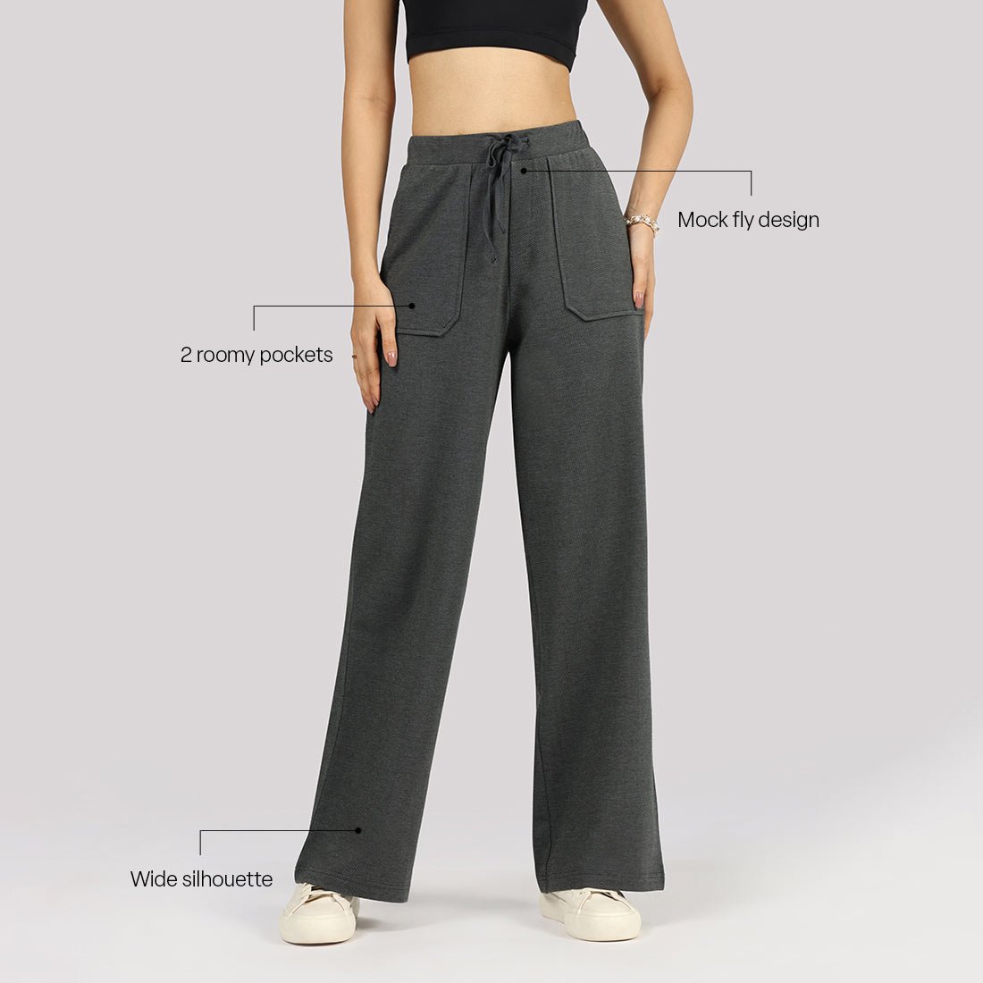Work-To-Wine Twill Drawstring Pants - BlissClub