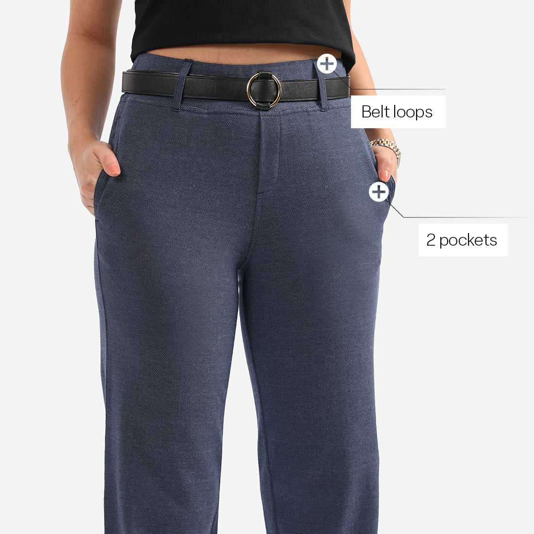 Work-To-Wine Twill Straight Pants - BlissClub