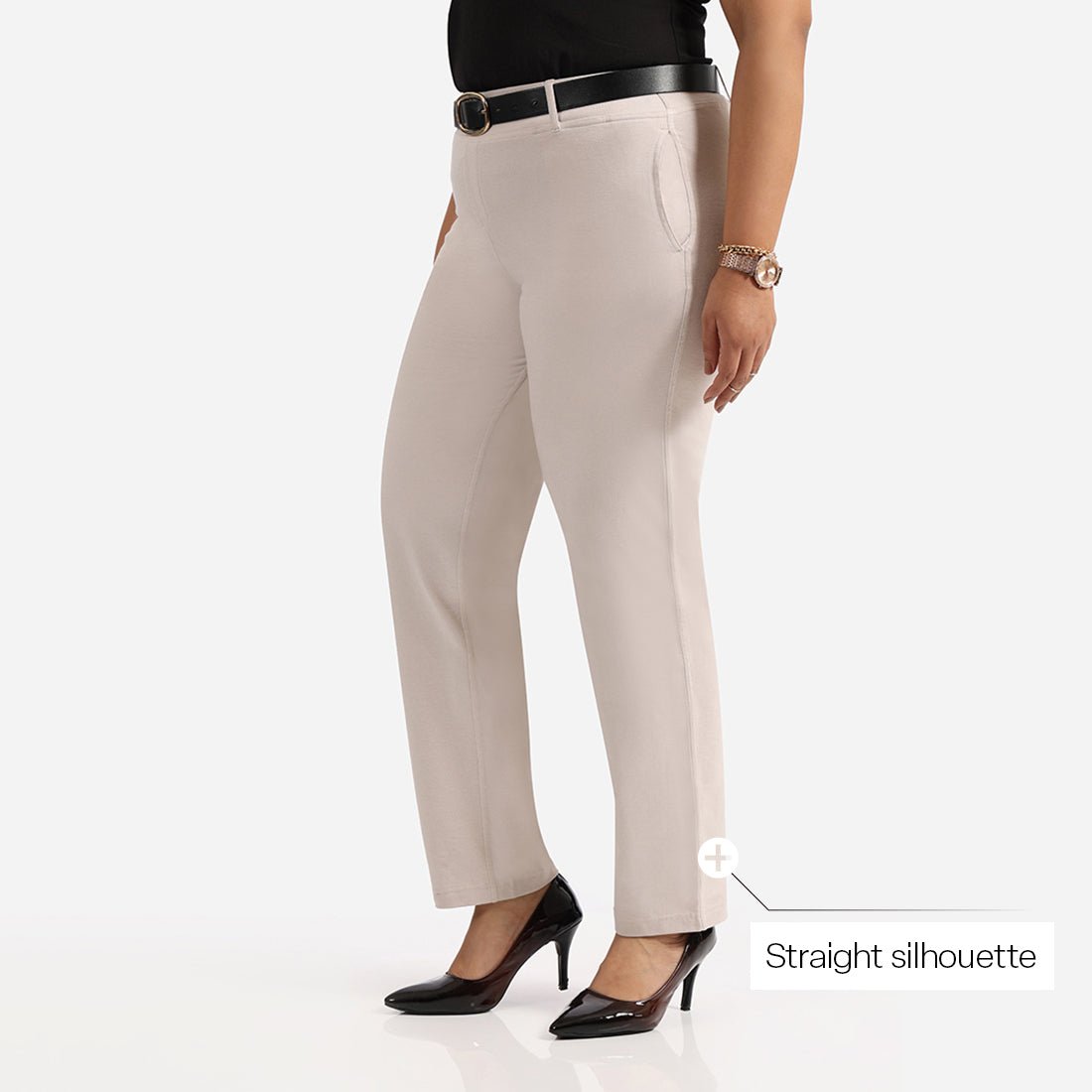 Work-To-Wine Twill Straight Pants - BlissClub