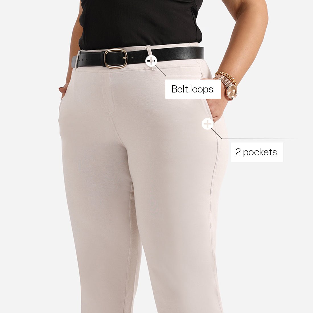 Work-To-Wine Twill Straight Pants - BlissClub