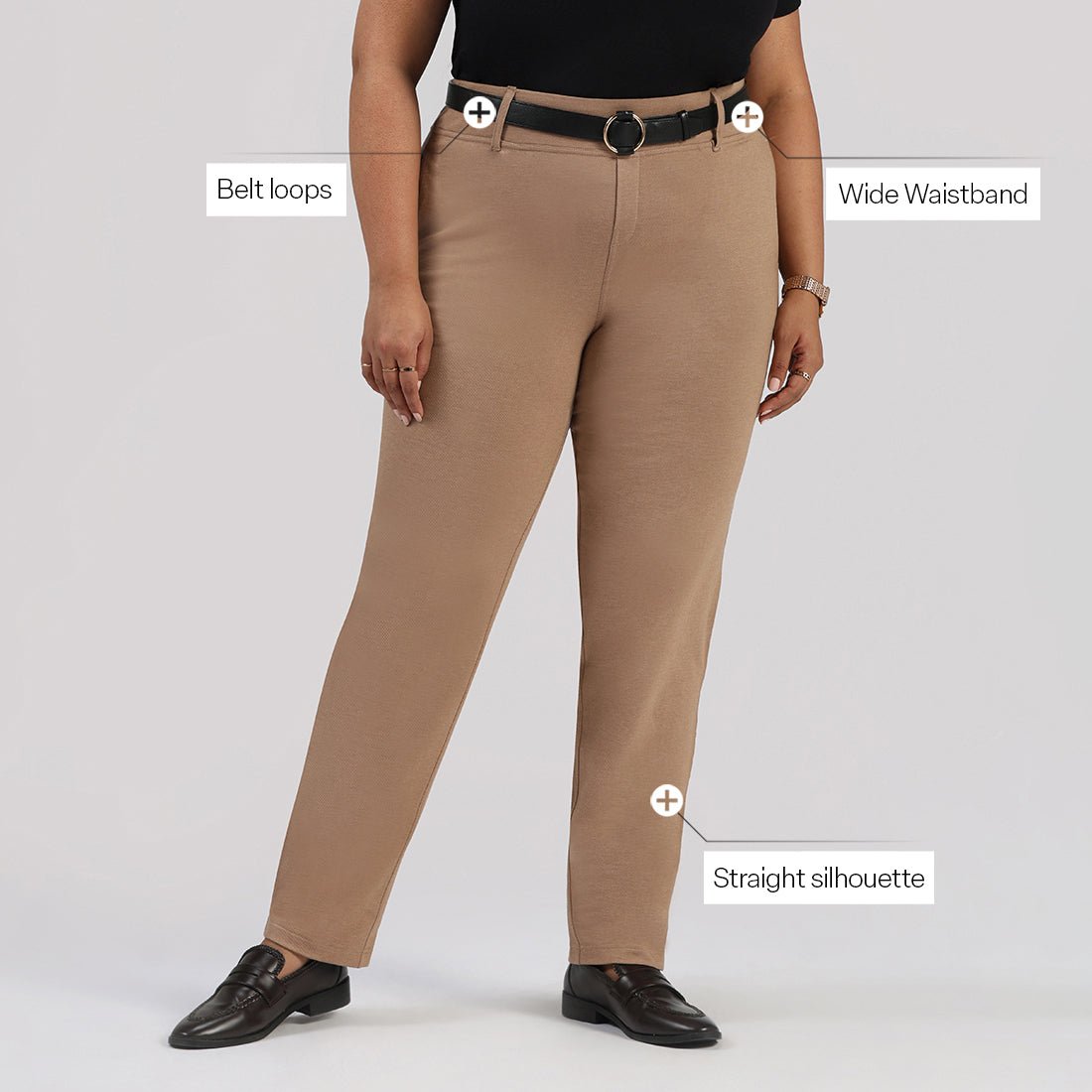 Work-To-Wine Twill Straight Pants - BlissClub