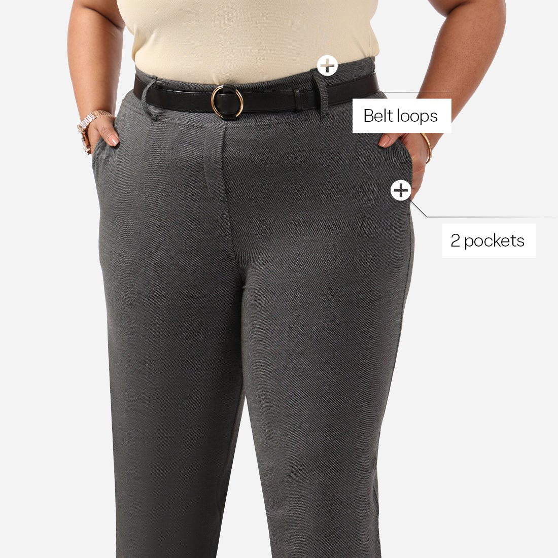 Work-To-Wine Twill Straight Pants - BlissClub