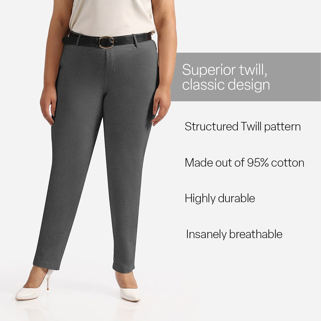 Work-To-Wine Twill Straight Pants - BlissClub