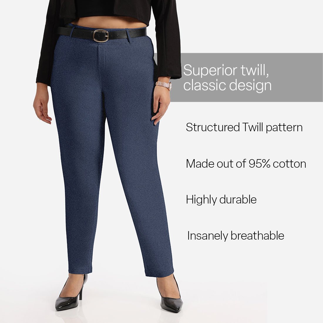 Work-To-Wine Twill Straight Pants - BlissClub