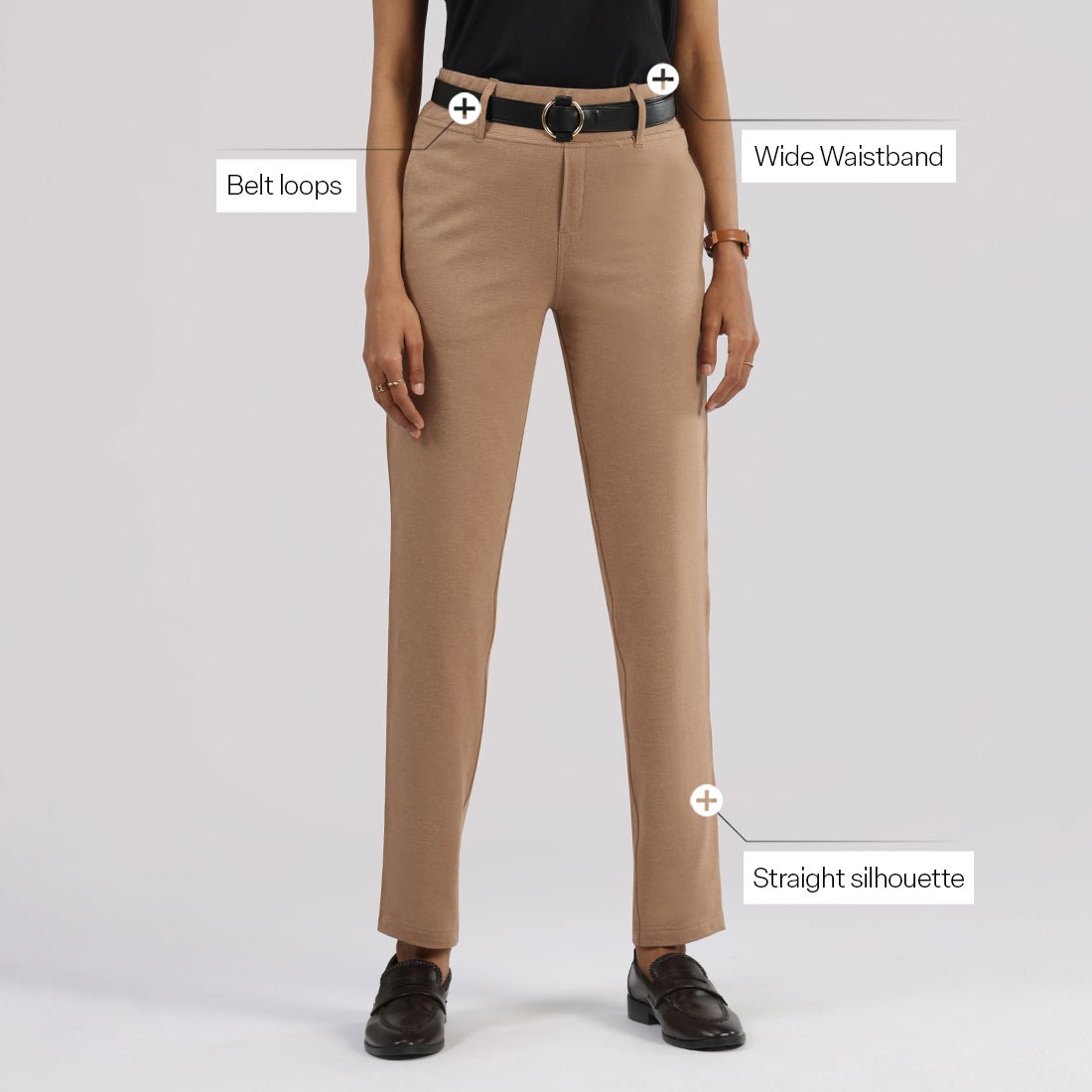 Work-To-Wine Twill Straight Pants - BlissClub