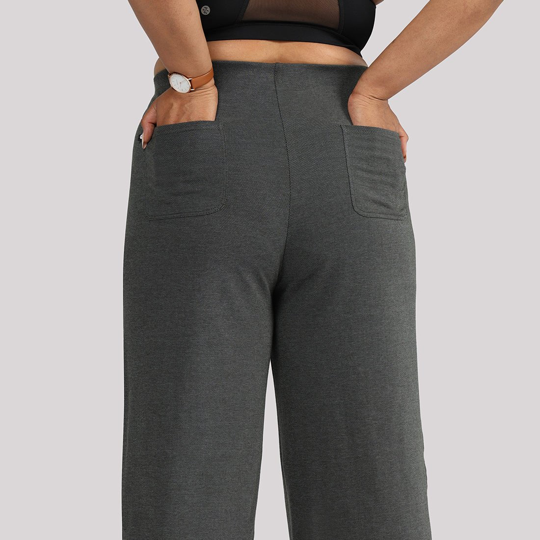 Work-To-Wine Twill Wide Dart Pants - BlissClub
