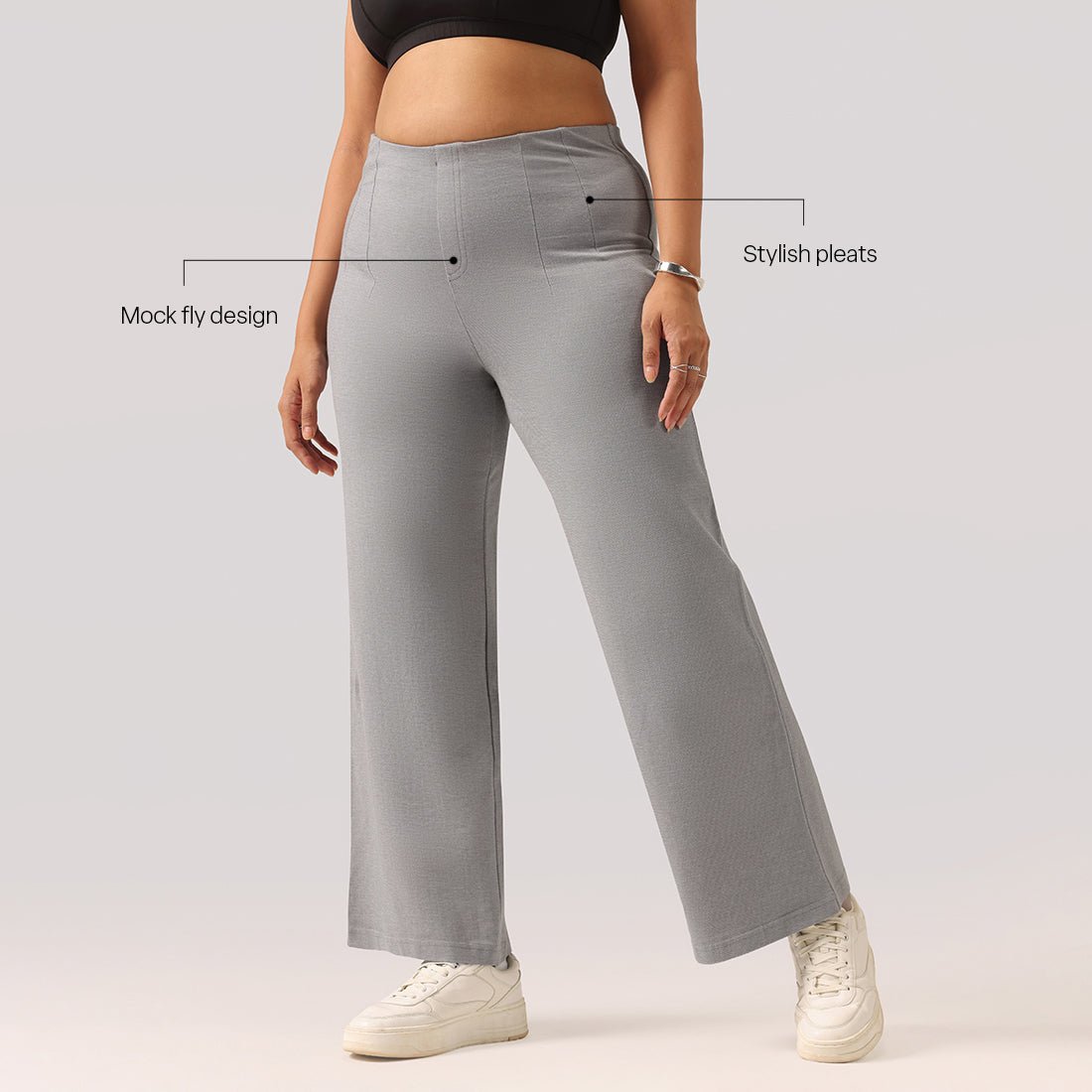 Work-To-Wine Twill Wide Dart Pants - BlissClub