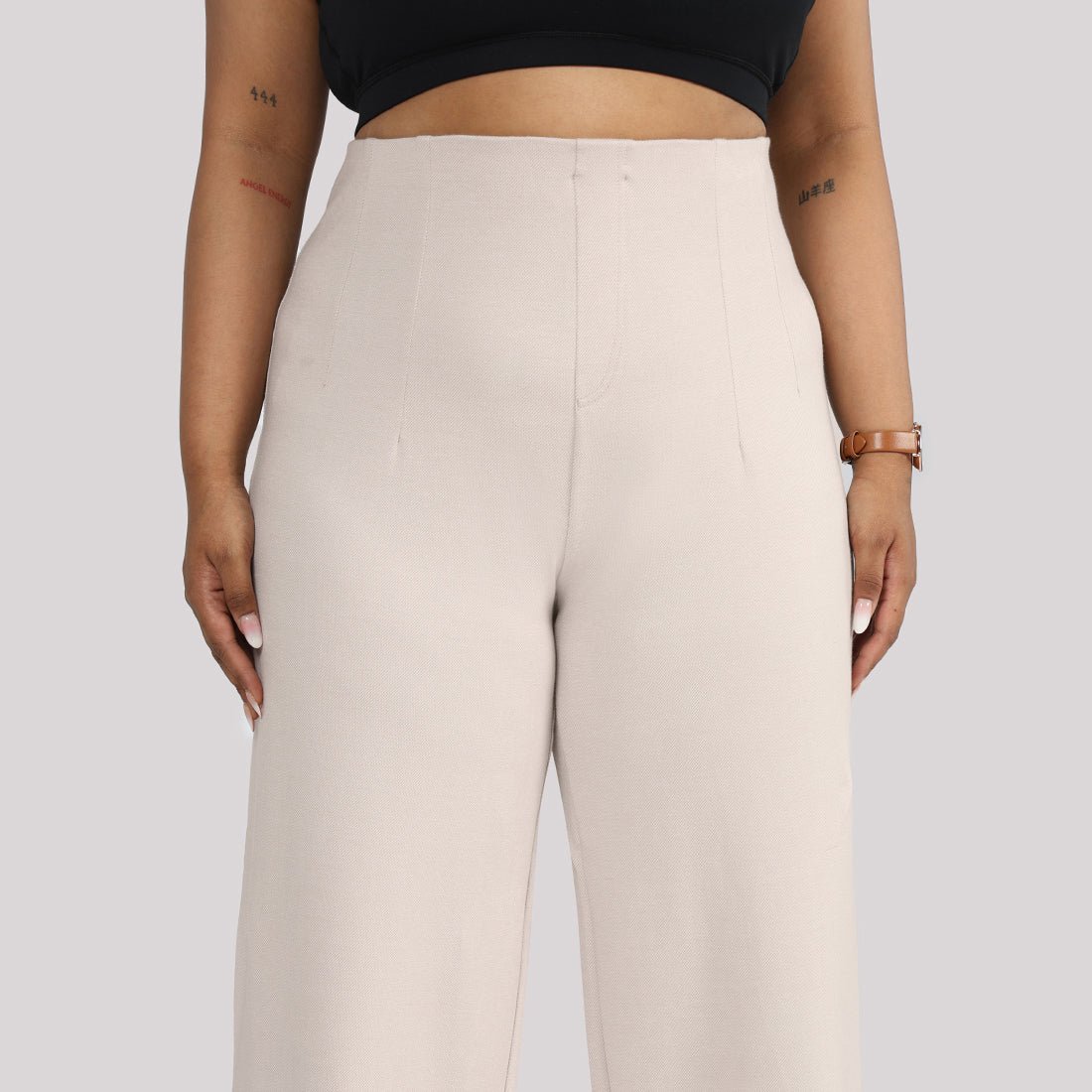 Work-To-Wine Twill Wide Dart Pants - BlissClub