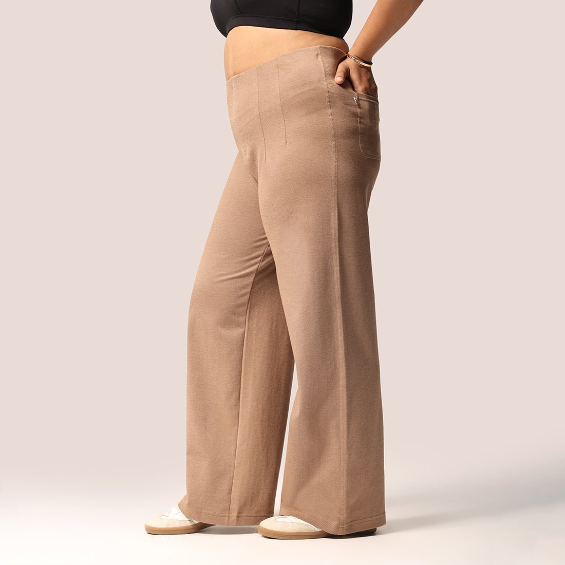 Work-To-Wine Twill Wide Dart Pants - BlissClub