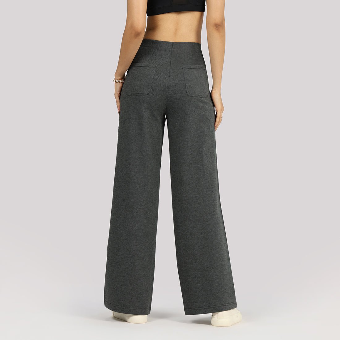 Work-To-Wine Twill Wide Dart Pants - BlissClub
