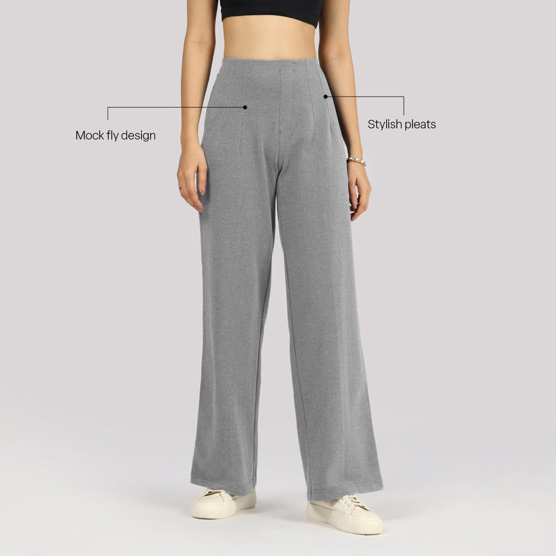 Work-To-Wine Twill Wide Dart Pants - BlissClub