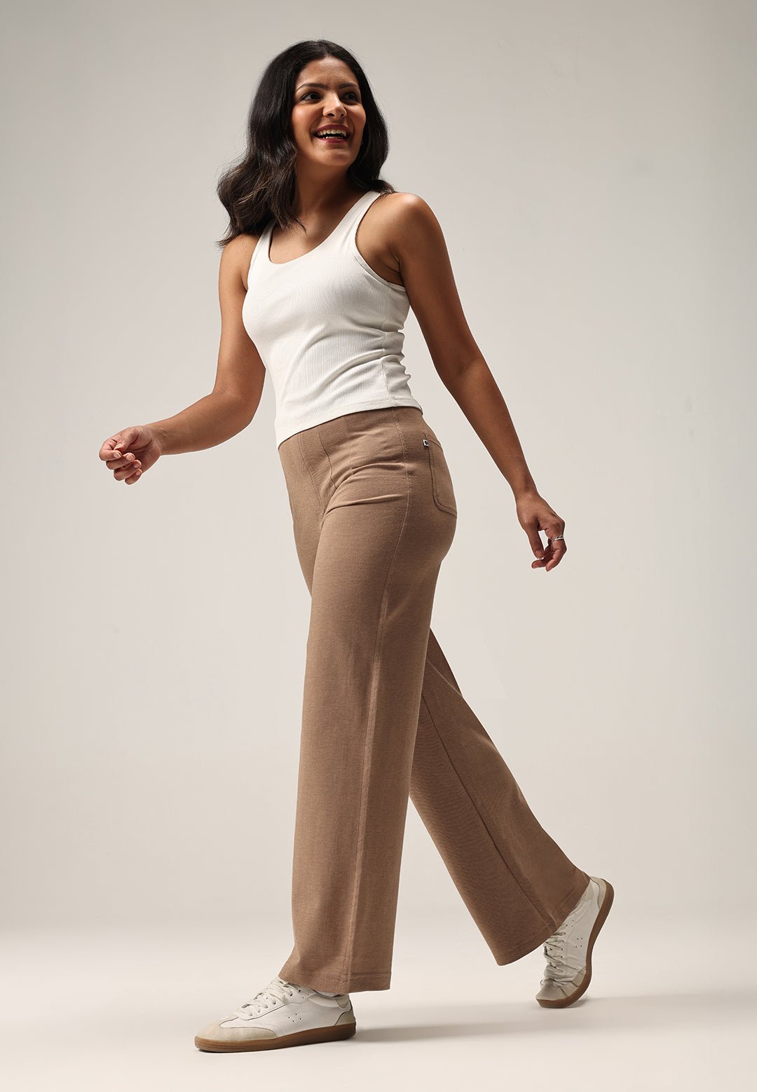Work-To-Wine Twill Wide Dart Pants - BlissClub