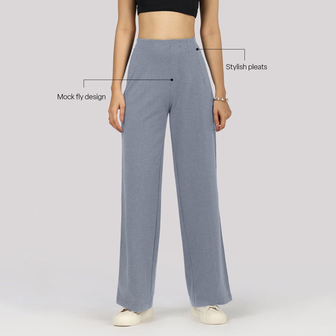 Work-To-Wine Twill Wide Dart Pants - BlissClub