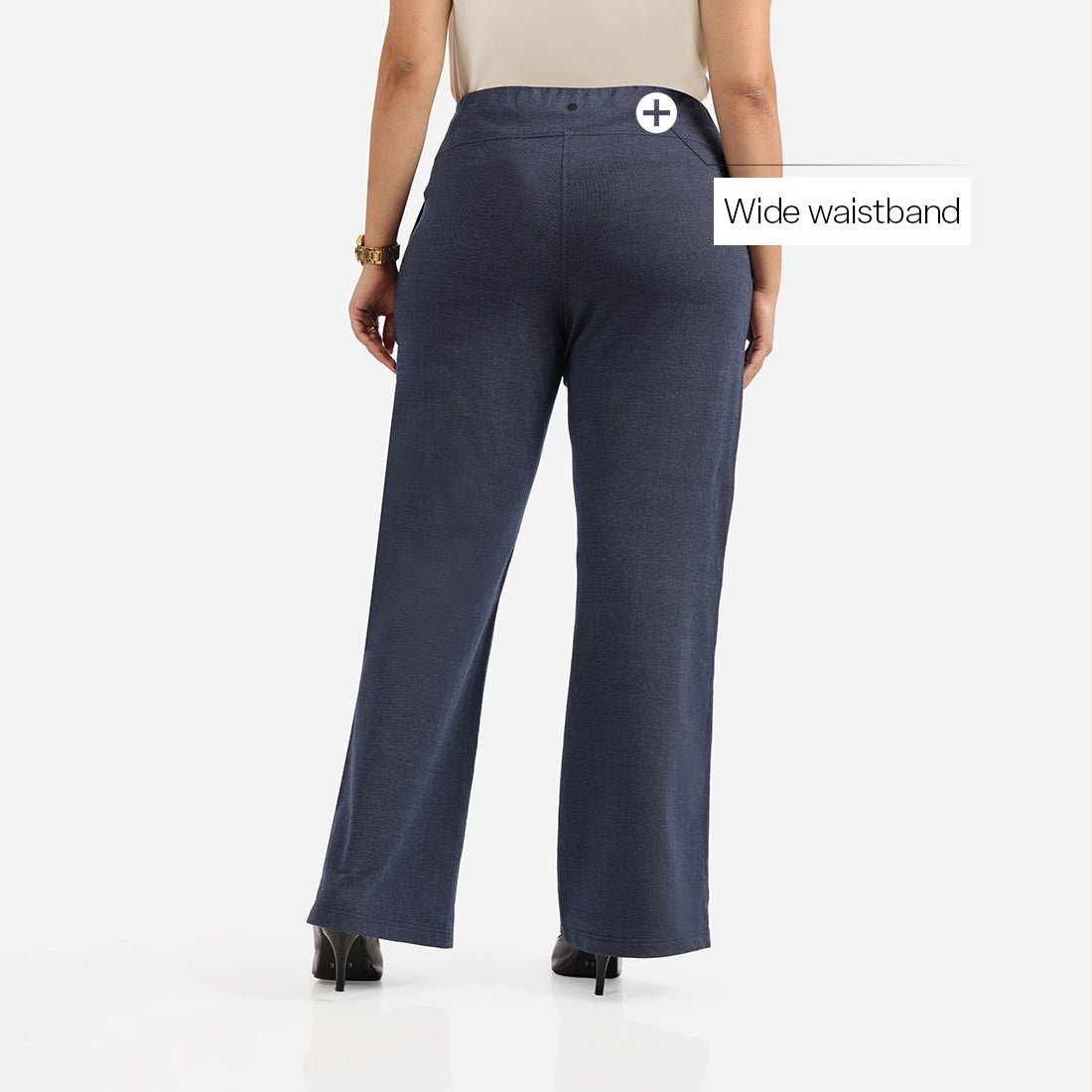 Work-To-Wine Twill Wide Leg Flare Pants - BlissClub