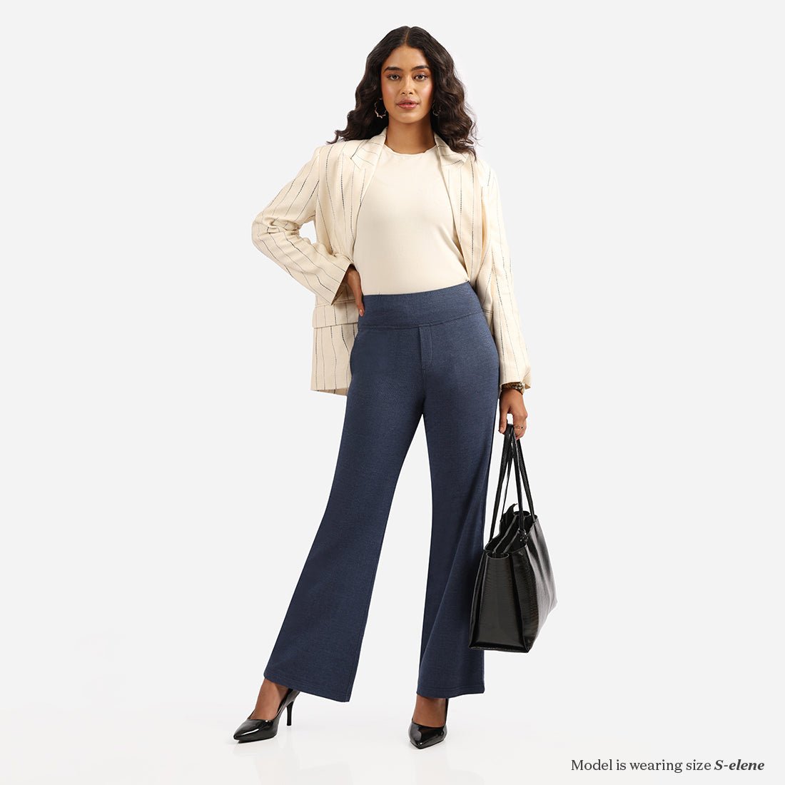 Work-To-Wine Twill Wide Leg Flare Pants - BlissClub