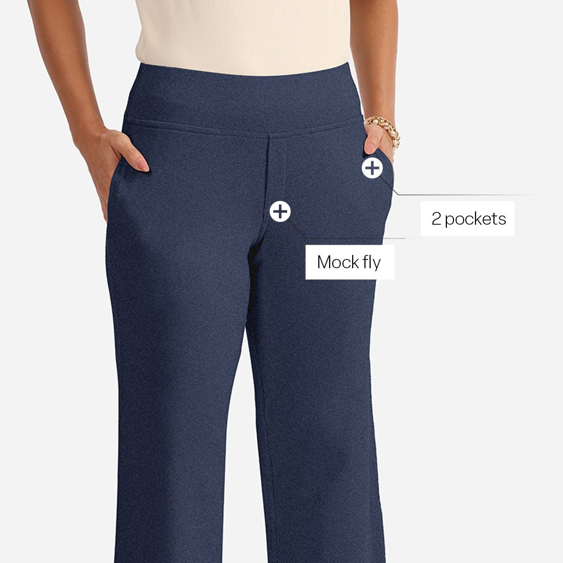 Work-To-Wine Twill Wide Leg Flare Pants - BlissClub