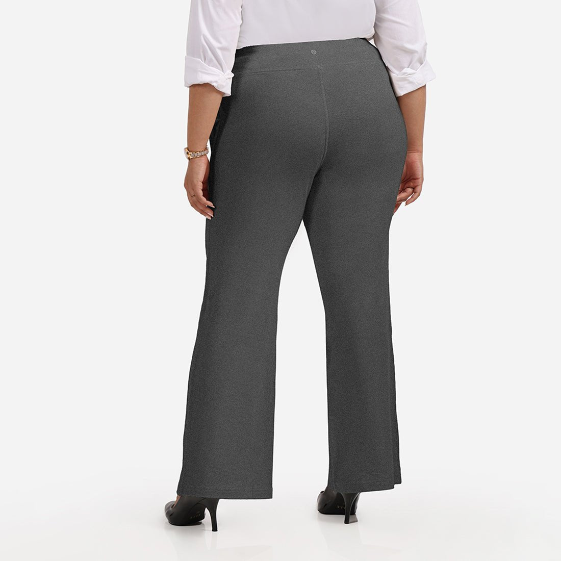 Work-To-Wine Twill Wide Leg Flare Pants - BlissClub