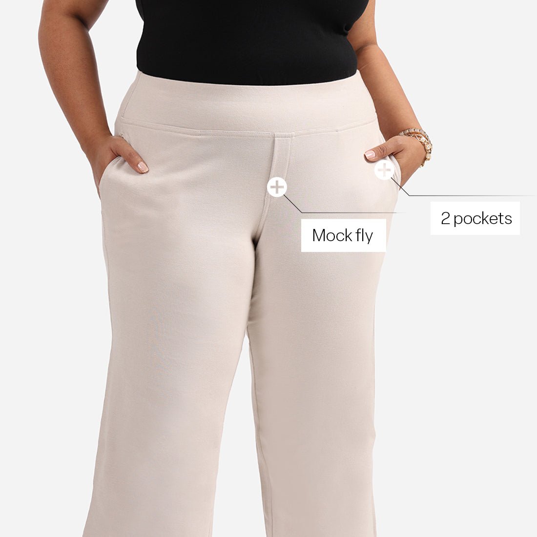 Work-To-Wine Twill Wide Leg Flare Pants - BlissClub