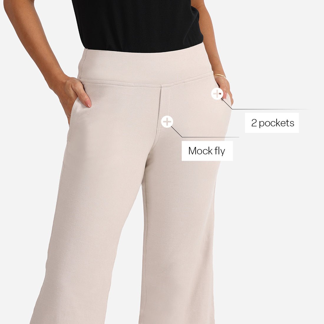Work-To-Wine Twill Wide Leg Flare Pants - BlissClub