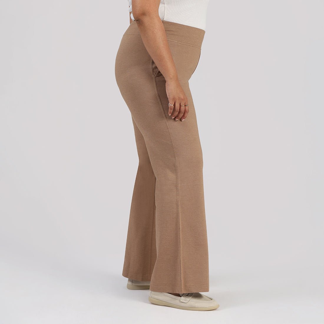 Work-To-Wine Twill Wide Leg Flare Pants - BlissClub