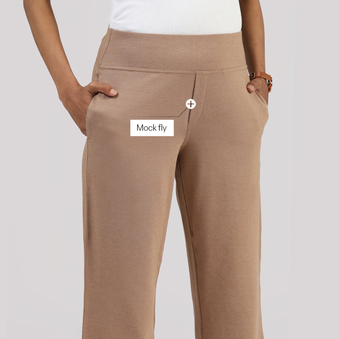 Work-To-Wine Twill Wide Leg Flare Pants - BlissClub