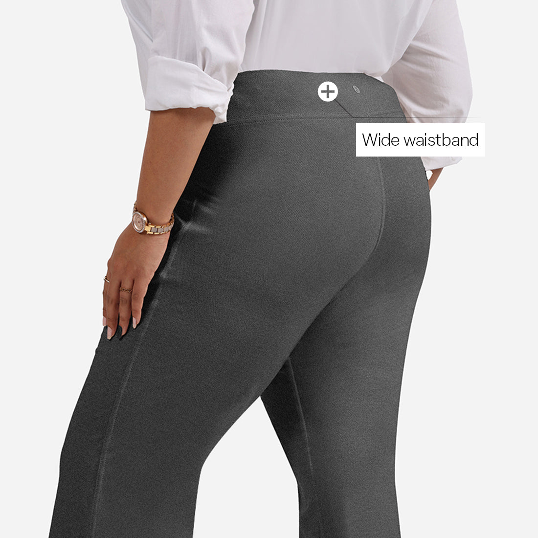 Work-To-Wine Twill Wide Leg Flare Pants - BlissClub