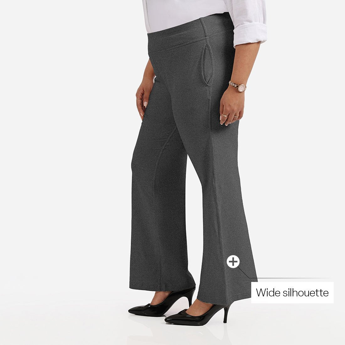 Work-To-Wine Twill Wide Leg Flare Pants - BlissClub