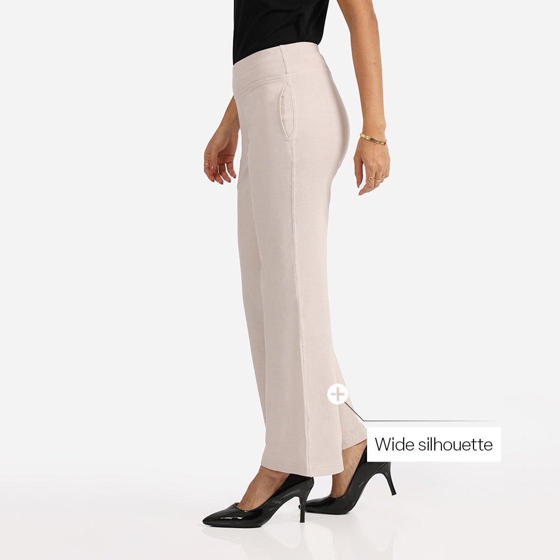 Work-To-Wine Twill Wide Leg Flare Pants - BlissClub