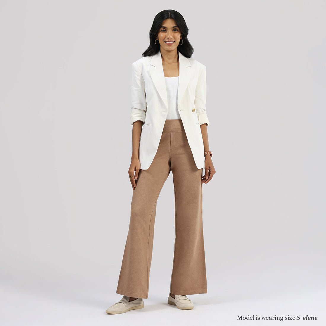 Work-To-Wine Twill Wide Leg Flare Pants - BlissClub