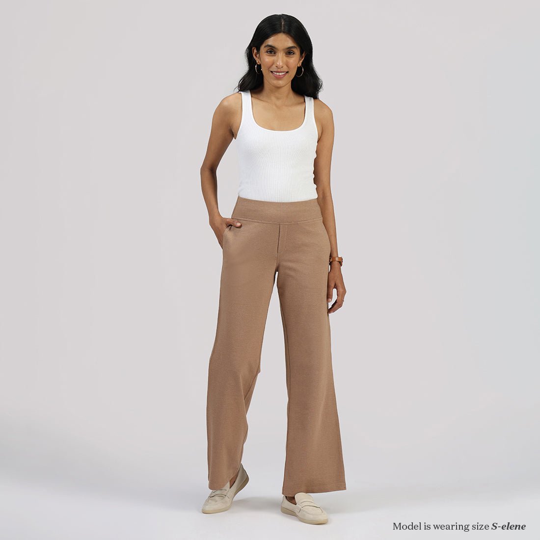 Work-To-Wine Twill Wide Leg Flare Pants - BlissClub