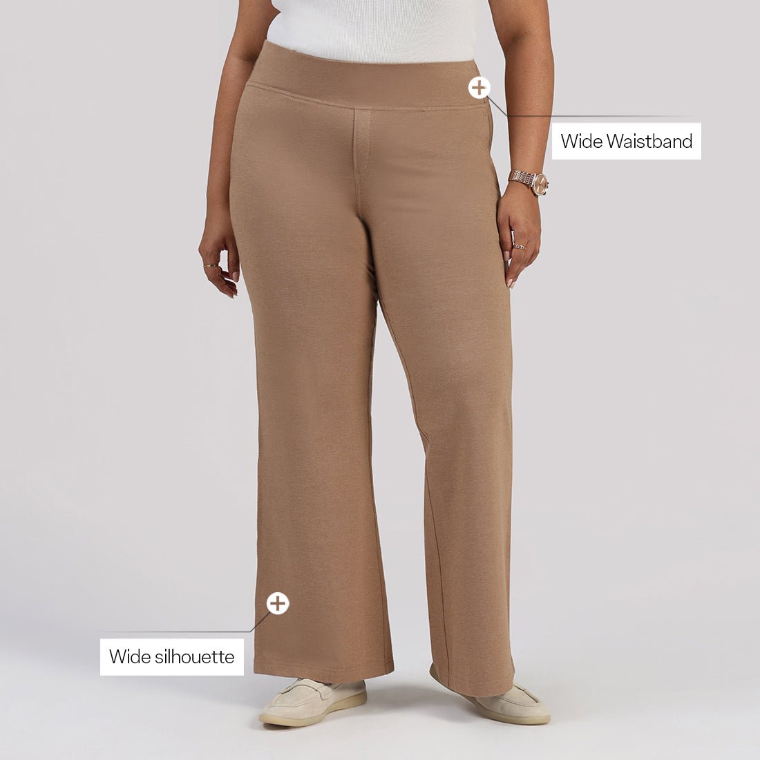 Work-To-Wine Twill Wide Leg Flare Pants - BlissClub