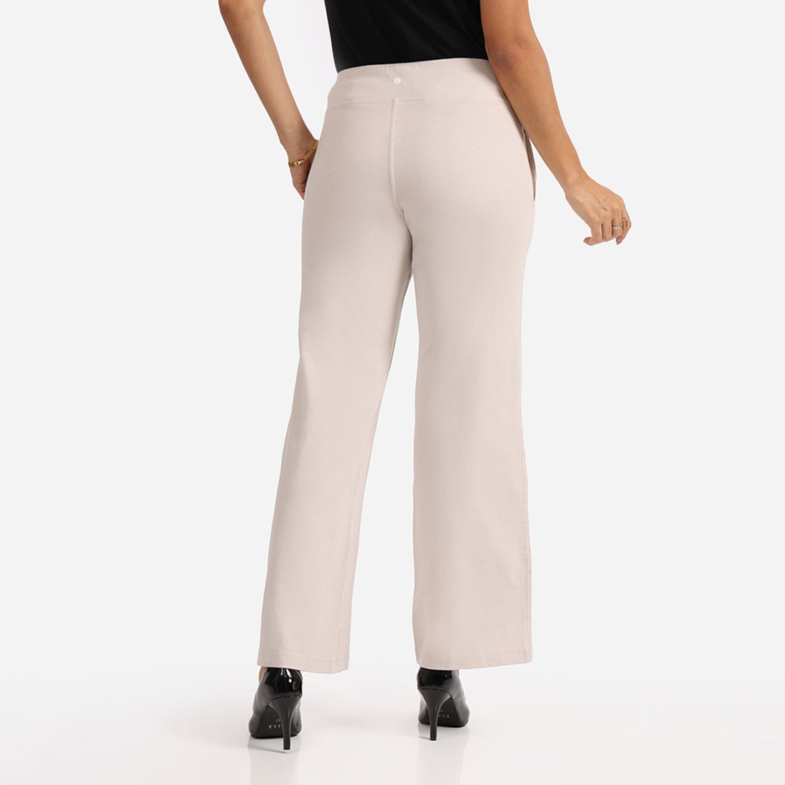 Work-To-Wine Twill Wide Leg Flare Pants - BlissClub