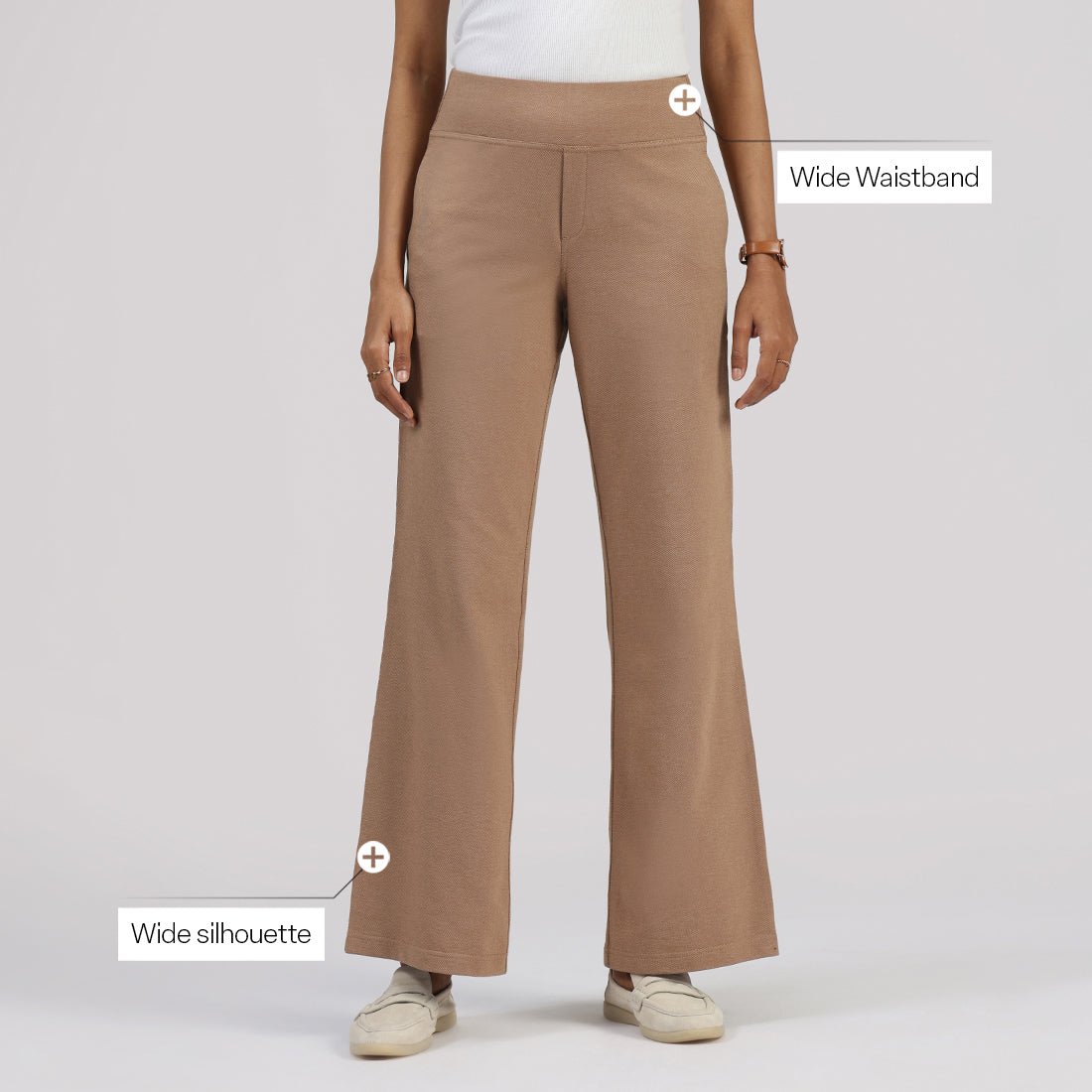 Work-To-Wine Twill Wide Leg Flare Pants - BlissClub