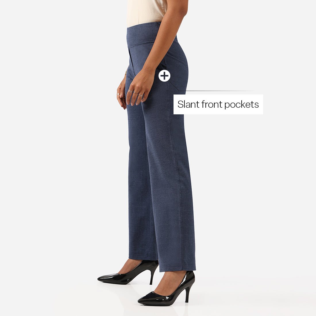 Work-To-Wine Twill Wide Leg Flare Pants - BlissClub