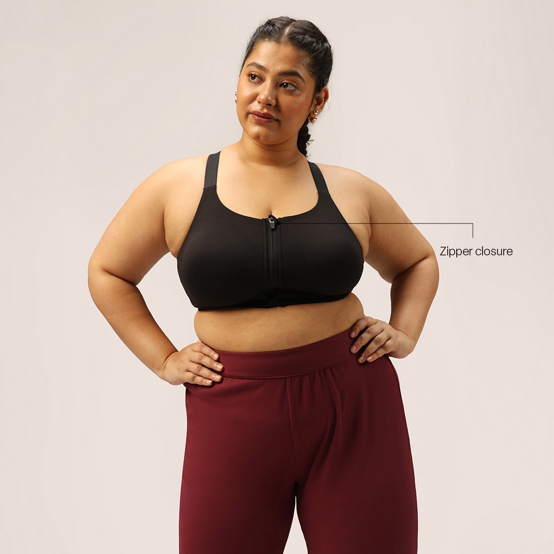 Zip-Up Sports Bra - BlissClub